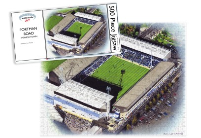 Ipswich Town FC Portman Road Stadium Art Jigsaw Puzzle